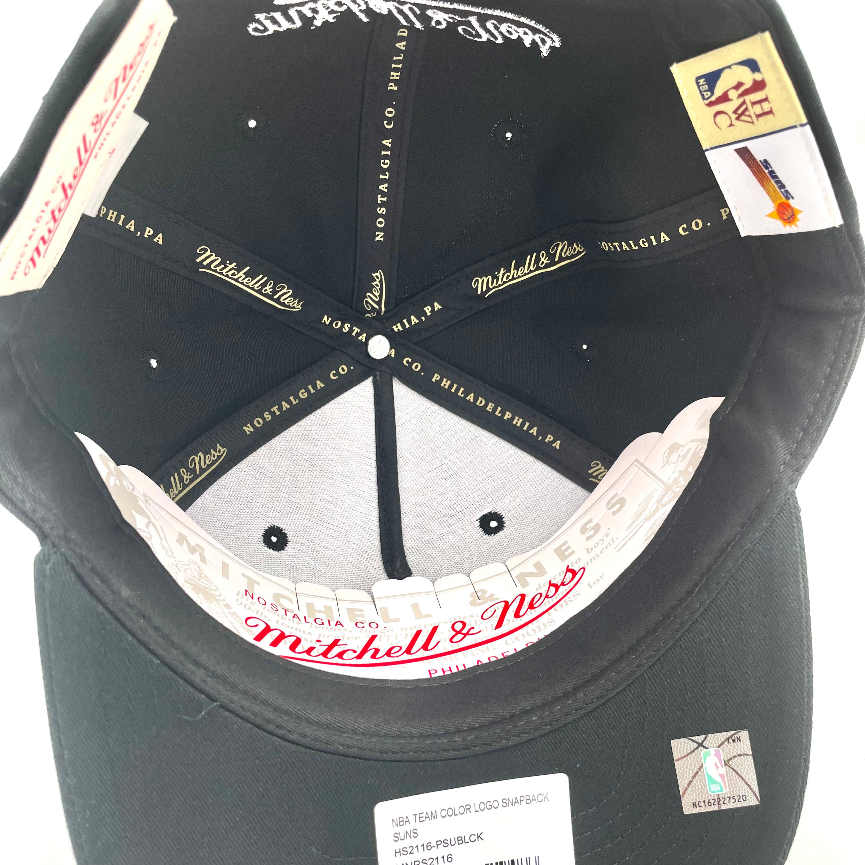 Phoenix Suns Hat - Black NBA Team Colour Logo Hardwood Classic Snapback Cap - Mitchell & Ness